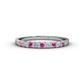 1 - Neria 2.50 mm Pink Sapphire and Diamond 9 Stone Wedding Band 