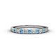 1 - Neria 2.50 mm Blue Topaz and Diamond 9 Stone Wedding Band 