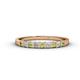 1 - Neria 2.50 mm Peridot and Diamond 9 Stone Wedding Band 