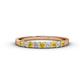 1 - Neria 2.50 mm Yellow Sapphire and Diamond 9 Stone Wedding Band 