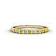 1 - Neria 2.50 mm Yellow and White Diamond 9 Stone Wedding Band 