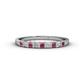 1 - Neria 2.50 mm Rhodolite Garnet and Diamond 9 Stone Wedding Band 