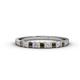 1 - Neria 2.50 mm Smoky Quartz and Diamond 9 Stone Wedding Band 