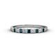 1 - Neria 2.50 mm Blue and White Diamond 9 Stone Wedding Band 