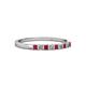 2 - Neria 2.00 mm Ruby and Diamond 9 Stone Wedding Band 