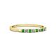 2 - Neria 2.00 mm Green Garnet and Diamond 9 Stone Wedding Band 