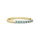 2 - Neria 2.00 mm Blue Topaz and Diamond 9 Stone Wedding Band 