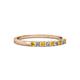 2 - Neria 2.00 mm Citrine and Diamond 9 Stone Wedding Band 