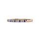 1 - Neria 2.00 mm Iolite and Diamond 9 Stone Wedding Band 