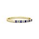 2 - Neria 2.00 mm Blue Sapphire and Diamond 9 Stone Wedding Band 