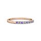 2 - Neria 2.00 mm Tanzanite and Diamond 9 Stone Wedding Band 