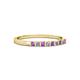 2 - Neria 2.00 mm Amethyst and Diamond 9 Stone Wedding Band 