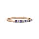 2 - Neria 2.00 mm Iolite and Diamond 9 Stone Wedding Band 