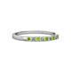 2 - Neria 2.00 mm Peridot and Diamond 9 Stone Wedding Band 