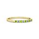 2 - Neria 2.00 mm Peridot and Diamond 9 Stone Wedding Band 