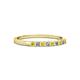 2 - Neria 2.00 mm Yellow Sapphire and Diamond 9 Stone Wedding Band 