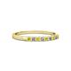 2 - Neria 2.00 mm Yellow and White Diamond 9 Stone Wedding Band 