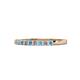 1 - Neria 2.00 mm Blue Topaz and Diamond 9 Stone Wedding Band 