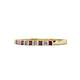 1 - Neria 2.00 mm Rhodolite Garnet and Diamond 9 Stone Wedding Band 