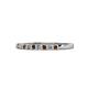 1 - Neria 2.00 mm Smoky Quartz and Diamond 9 Stone Wedding Band 