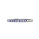 1 - Neria 2.00 mm Tanzanite and Diamond 9 Stone Wedding Band 