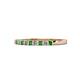 1 - Neria 2.00 mm Green Garnet and Diamond 9 Stone Wedding Band 