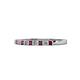 1 - Neria 2.00 mm Rhodolite Garnet and Diamond 9 Stone Wedding Band 