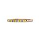 1 - Neria 2.00 mm Yellow and White Diamond 9 Stone Wedding Band 