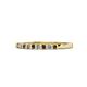 1 - Neria 2.00 mm Smoky Quartz and Diamond 9 Stone Wedding Band 