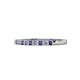 1 - Neria 2.00 mm Iolite and Diamond 9 Stone Wedding Band 