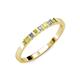 3 - Abila 2.50 mm Yellow and White Diamond 7 Stone Wedding Band 