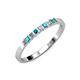 3 - Abila 2.50 mm London Blue Topaz and Diamond 7 Stone Wedding Band 