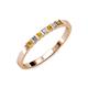 3 - Abila 2.50 mm Citrine and Diamond 7 Stone Wedding Band 