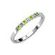 3 - Abila 2.50 mm Peridot and Diamond 7 Stone Wedding Band 