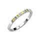 3 - Abila 2.50 mm Yellow and White Diamond 7 Stone Wedding Band 