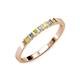 3 - Abila 2.50 mm Yellow and White Diamond 7 Stone Wedding Band 