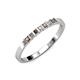 3 - Abila 2.50 mm Smoky Quartz and Diamond 7 Stone Wedding Band 