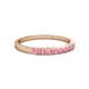 2 - Neria 2.50 mm Pink Tourmaline 9 Stone Wedding Band 