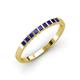 3 - Neria 2.50 mm Blue Sapphire 9 Stone Wedding Band 