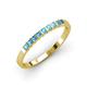 3 - Neria 2.50 mm Blue Topaz 9 Stone Wedding Band 