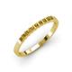 3 - Neria 2.50 mm Citrine 9 Stone Wedding Band 