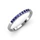 3 - Neria 2.50 mm Blue Sapphire 9 Stone Wedding Band 