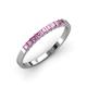 3 - Neria 2.50 mm Pink Sapphire 9 Stone Wedding Band 