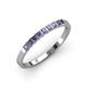 3 - Neria 2.50 mm Iolite 9 Stone Wedding Band 