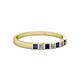 2 - Abila 2.50 mm Blue Sapphire and Diamond 7 Stone Wedding Band 