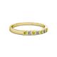 2 - Abila 2.50 mm Yellow and White Diamond 7 Stone Wedding Band 