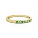 2 - Abila 2.50 mm Green Garnet and Diamond 7 Stone Wedding Band 