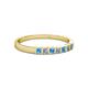 2 - Abila 2.50 mm Blue Topaz and Diamond 7 Stone Wedding Band 