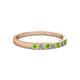 2 - Abila 2.50 mm Peridot and Diamond 7 Stone Wedding Band 