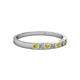 2 - Abila 2.50 mm Yellow and White Diamond 7 Stone Wedding Band 